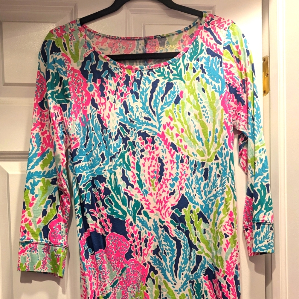 Lilly Pulitzer Navy Let's Cha Cha Marlowe LCC Medium